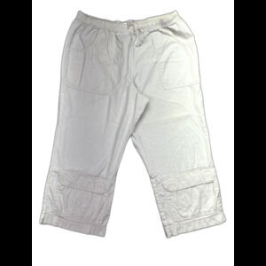 Motherhood Maternity Cargo‎ Capris Pant White Size Large